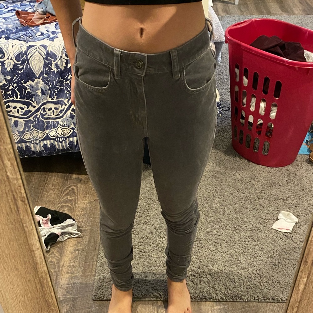 grey corduroy jeans